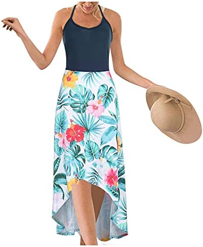 LKPJJFRG Women Summer Dresses 2023 Flowy O-Neck Plus Size Tunic Dresses Casual Floral Print Prom Dresses post thumbnail image