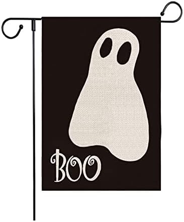 Mflagperft Halloween Garden Flag Happy Halloween Garden Decorations 12 * 18 Double Sided Burlap Boo Vertical Ghost Yard Flags Decor for Outside(Halloween Gnome-2) post thumbnail image