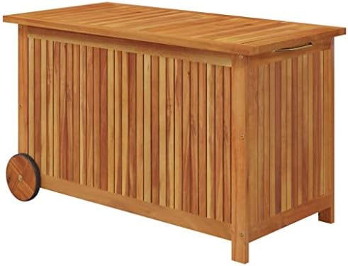 vidaXL Outdoor Storage Box, Deck Box with Lid, Patio Cabinet, Storage Chest for Outdoor Cushions Throw Pillows Garden Tools, Retro, Solid Wood Acacia post thumbnail image