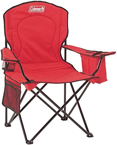 Coleman Portable Camping Chair with 4-Can Cooler, Fully Cushioned Seat and Back with Side Pocket and Cup Holder, Carry Bag Included, Collapsible Chair for Camping, Tailgates, Beach, and Sports post thumbnail image