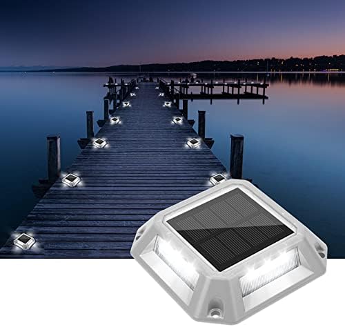 VOLISUN Solar Driveway Lights Dock Deck Lights 8-Pack,2 Colors in 1,Wireless Solar Powered 1200mAh Battery,Waterproof Outdoor Warning Step Lights for Driveway Sidewalk(2 Colors Lighting,White/Blue) post thumbnail image