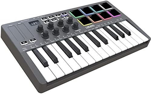 LEKATO 25 Key USB MIDI Keyboard Controller With 8 Backlit Drum Pads, Bluetooth Semi Weighted Professional Dynamic Keybed 8 Knobs and Music Production, SC/CH, Editor Software Included post thumbnail image