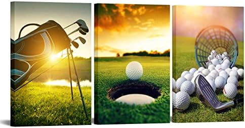 Conipit Golf Canvas Wall Art Golf Course Pictures Modern Leisure Sports Artwork Prints Stretched Framed 16”x24”x3 Panels post thumbnail image