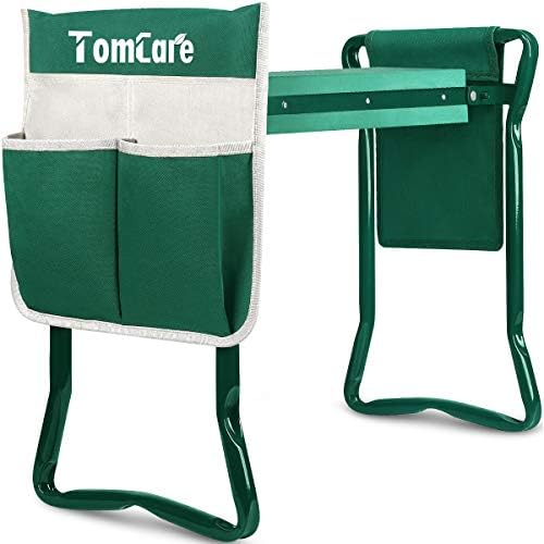 TomCare Garden Kneeler Seat Garden Bench Garden Stools Foldable Stool with Tool Bag Pouch EVA Foam Pad Outdoor Portable Kneeler Gardening Gifts for Women Men, Large 21.65″x10.62″x18.89″, Green post thumbnail image