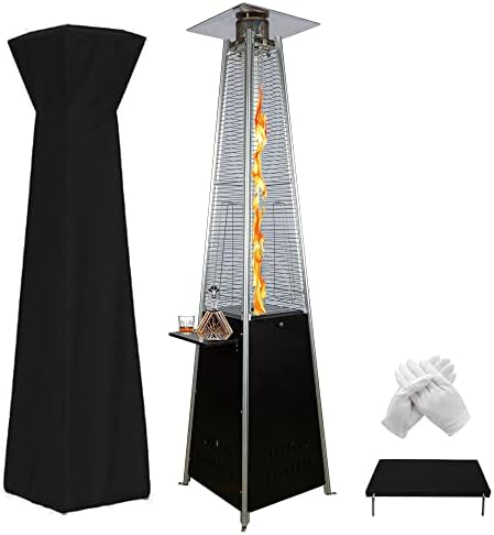 Pyramid Patio Heater, 48,000 BTU Outdoor Heaters for Patio Propane with Detachable Table, Detachable Wheels, Protective Cover for Outdoor Terrace Garden Poolside(Black) post thumbnail image