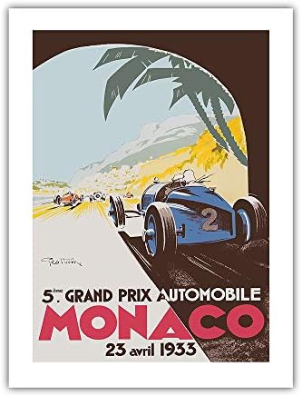 Pacifica Island Art 5th Grand Prix Monaco 1933 – Formula One Auto Racing – Vintage Sports Poster by Géo Ham (Georges Hamel) c.1933 – Premium Matte Paper Print 18x24in post thumbnail image