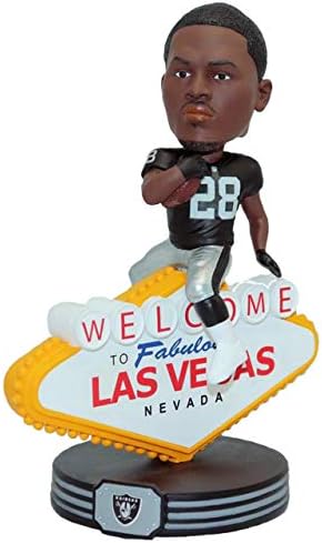 Josh Jacobs Las Vegas Raiders Riding Vegas Sign Bobblehead NFL post thumbnail image