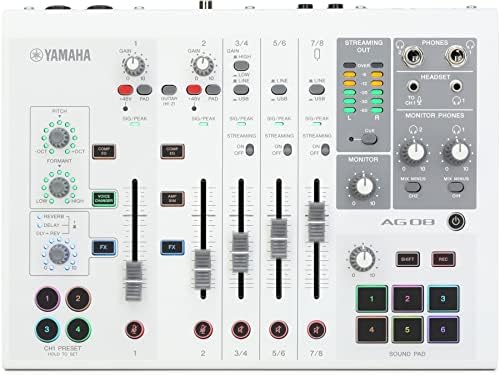 Yamaha AG08 White 8-Channel Live Streaming Loopback Mixer/USB Interface with Steinberg Software Suite post thumbnail image