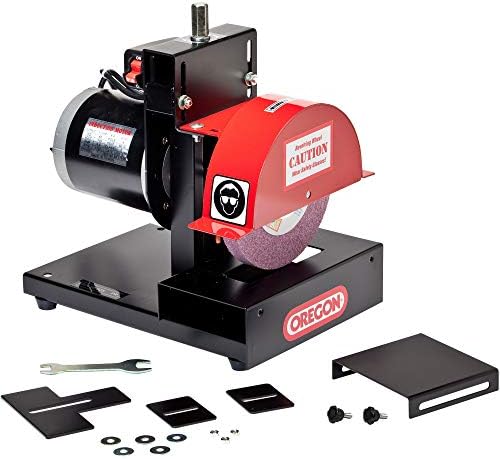 Oregon Economy Lawn Mower Blade Sharpener and Grinder, 1/3 HP 88-025, 1750 RPM Motor, Single Direction,Black & Red, Metal post thumbnail image