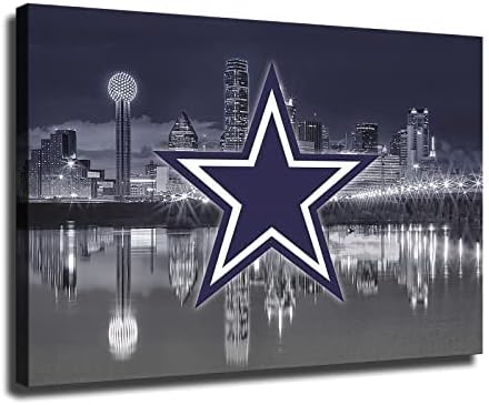 SANTA RONA Dallas City Football Poster Sports Canvas Prints Wall Art Print Decoration Living Room Artwork Poster Bedroom Large Wall Art Picture (Unframed Canvas,16x24inch) post thumbnail image