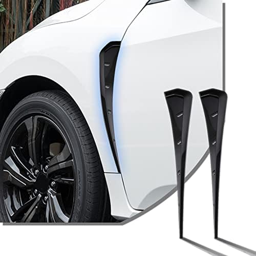 Miytsya 2 PCS Car Fender Side Vents, ABS Carbon Fiber Spoiler, Fender Decorative Stickers, Air Flow Intake Hole Grille Auto Exterior Accessories Universal (Black) post thumbnail image