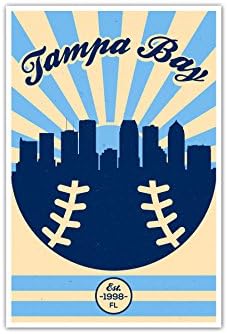 ArtsyCanvas Tampa Bay Rays Vintage Baseball Poster (12×18) post thumbnail image