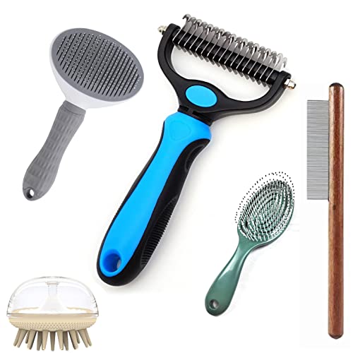 Dogs and Cats Grooming Comb Complete Set, Use for Pet’s Combing, Brushing, Detangling, Dematting, Deshedding, Flea Remover, and Massages and More!. All In One Value Selection, For Dogs and Cats of All Ages post thumbnail image