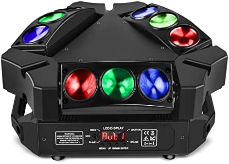 Spider Moving Head Lights, U`King DJ Lights 9 LEDs Heads X 10W RGB Stage Lighs 12/19 Channels DMX-512 and Sound Activated Great for Wedding Disco Dj Party Light post thumbnail image