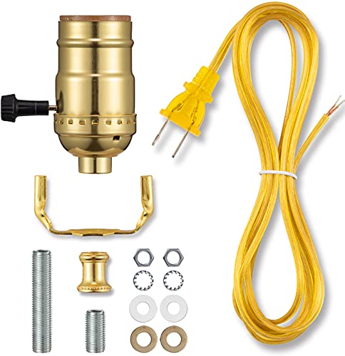 Lamp Repair Kit for Table Lamps and Floor Lamps, Lamp Rewiring Kit with 3 Way Lamp Socket Replacement, 12FT Cord and Essential Hardware, Lamp Part Kits for Do It Yourself (Brass Finish) post thumbnail image