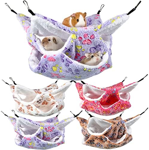 Cunno 4 Pcs Guinea Pig Rat Hanging Hammock 3 Tier Small Animals Hanging Sleeping Bed Pet Hanging Cage Accessories Bedding Cage for Chinchilla Ferrets Sugar Glider Squirrel Reptiles Hideout Playing post thumbnail image