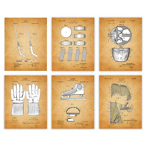 Vintage Patent Prints Wall Art – Vintage Sports Posters Photo Prints & Hockey Patent Art Prints Wall Art – Bathroom Prints & Gifts for Dad, Father & Stepdad – Engineering Posters Set of 6, 8×10 post thumbnail image