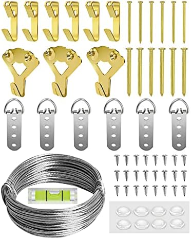 Heavy Duty Picture Hanging Kit, Wall Hanging Kit Support 10-100lbs with Picture Hanging Wire, D-Ring, Screws, Hanging Hooks,Level. 40 Feet (12M) Picture Hanging Wire Hangers post thumbnail image