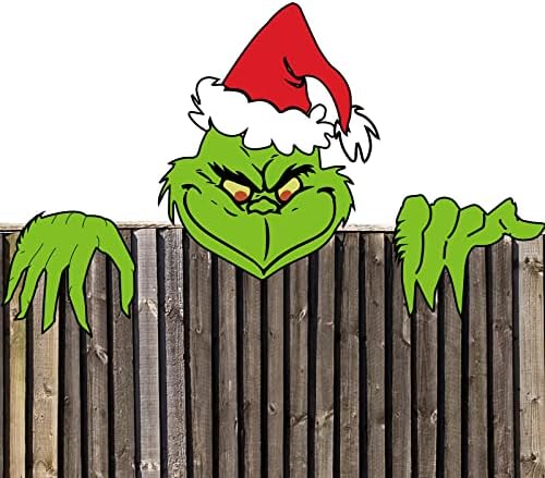 AMZFAVOR Christmas Decorations Outdoor – Fence Yard Sign with Hand Head for Holiday Christmas Fence Peeker Decorations post thumbnail image