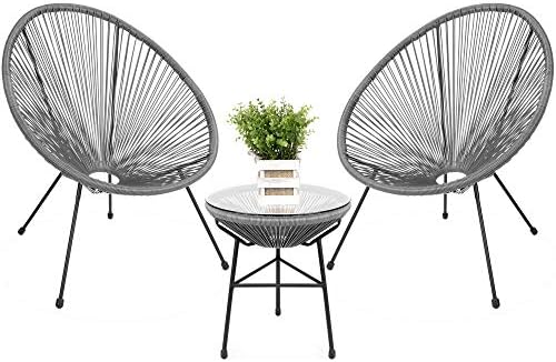 Best Choice Products 3-Piece Outdoor Acapulco All-Weather Patio Conversation Bistro Set w/Plastic Rope, Glass Top Table and 2 Chairs – Gray post thumbnail image