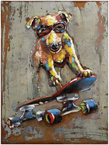 Empire Art Direct Dog on Skateboard Metal, Hand Painted Primo Mixed Media Iron Sculpture, Decor,Ready to Hang,Living Room, Bedroom ＆ Office 3D Wall Art, 30 in. x 2.8 in. x 40 in, Multicolor post thumbnail image