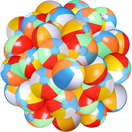 Zhanmai 50 Pack 16 Inch Inflatable Beach Balls Rainbow Color Beach Balls for Kids Party Favors Blow up Swimming Pool Toys for Teens Adults Summer Outdoor Water Games Activities post thumbnail image