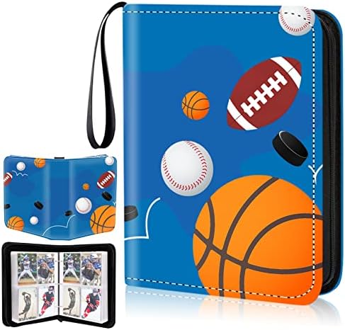 Sports Card Binder, 4-Pocket Trading Card Binder,400 Pockets Double Sided Pockets Baseball Card Binder, Football Baseball Basketball Hockey Card Collection Storage Album post thumbnail image