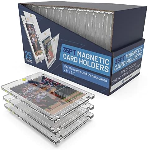 Premium Magnetic Card Holder (25 Pack) | 35PT Magnetic Card Holders for Trading Cards. Pro UV Card Protectors with Ultra Clear Design, One Touch Magnet Case for Trading and MTG Cards. post thumbnail image