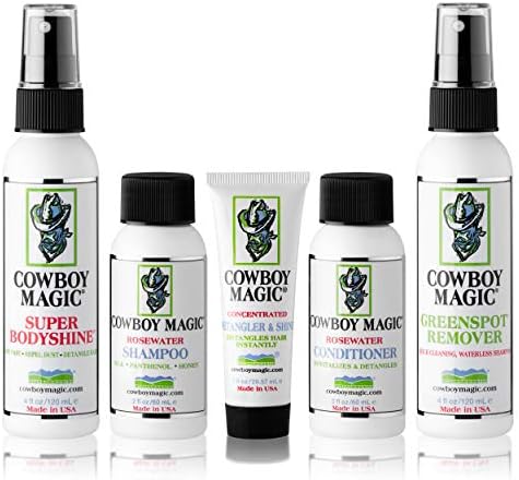 Cowboy Magic Shampoo, Conditioner, Detangler & Shine, Super Bodyshine, and Greenspot Remover Sampler Kit post thumbnail image