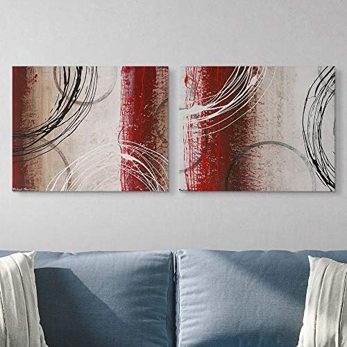 2 Piece Tricolored Gestures Canvas Wall Art Print Set, Red Abstract Home Decor post thumbnail image