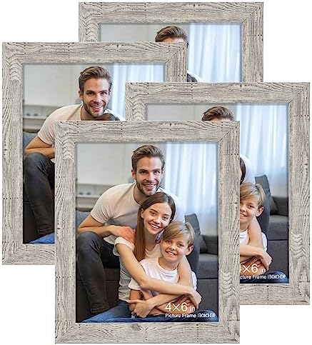 BOICHEN 8×10 Picture Frames Set of 4, Farmhouse Grey Composite Wood Grain Photo Frame with Tempered Glass, Rustic Picture Frames for Wall Mount and Tabletop Display Family Friends Wedding Gifts post thumbnail image