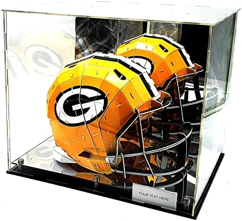 Football Basketball Helmet Sneakers Memorabilia Dustproof Acrylic Display Case Showcase Box LED UV Protection (Helmet) post thumbnail image