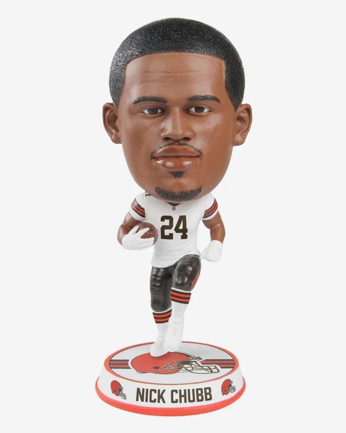 Nick Chubb Cleveland Browns Away Jersey Variant Bighead Bobblehead NFL Football post thumbnail image