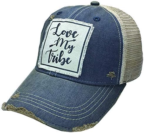 VINTAGE LIFE Baseball Cap for Women Funny Trucker Hat Cute Distressed Ball Caps (Love My Tribe, Blue) post thumbnail image