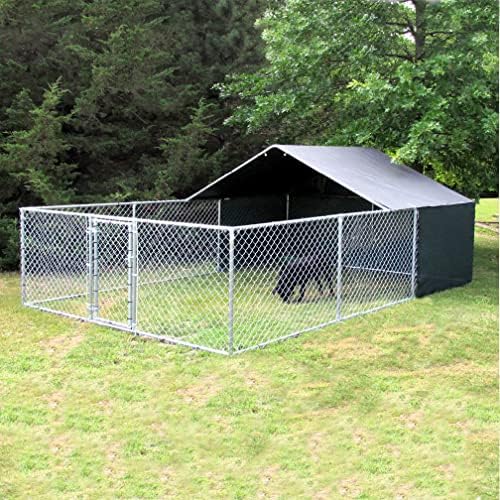 10ft x15ft X-Large Outdoor Pet Dog Run House Best Friend Kennel Shade Cage Enclosure w/Cover (6ft High) (Chain-Link NOT Included) post thumbnail image