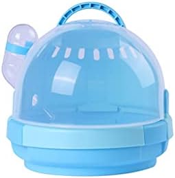 DAPERCI Bird Cage Bird Cage Round Small Parrot Brood Portable Picnic Carrying Cage Travel Case Small Bird Aviation Cage with Drinking Fountain Pet Supplies Birdcages (Color : Blue) post thumbnail image