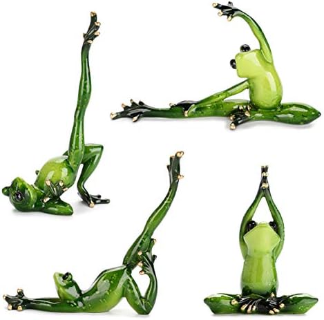 JUXYES Set of 4 Creative Resin Yoga Frogs Figurine Decor, 4 Different Yoga Pose Frog Sculpture Statue, Personalized Animal Collectible Figurines Mascot Frog Resin Crafts for Shelves Table Desk Decor post thumbnail image