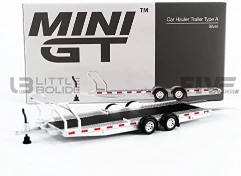 Truescale Miniatures Car Hauler Trailer Type A Silver 1/64 Diecast Model by True Scale Miniatures MGTAC15 post thumbnail image