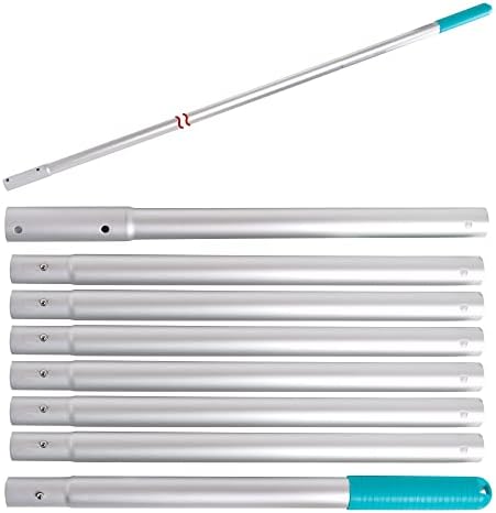 U.S. Pool Supply 10.5 Foot Aluminum Telescopic Swimming Pool Pole – 8 Adjustable Connecting Sections, Expandable Step-Up Length – Attach Connect Skimmer Nets, Rakes, Brushes, Vacuum Heads, Maintenance post thumbnail image