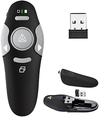 Presentation Clicker Remote Laser Pointer – Wireless USB Presenter – Slideshow PowerPoint Clicker – Compatible with Win10︱MAC – Support PPT︱Keynote︱Google Slides (K100B) post thumbnail image