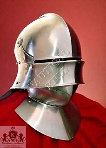 Medieval Knight German Sallet Helmet European Close Helm Collectible SCA 18 gauge post thumbnail image