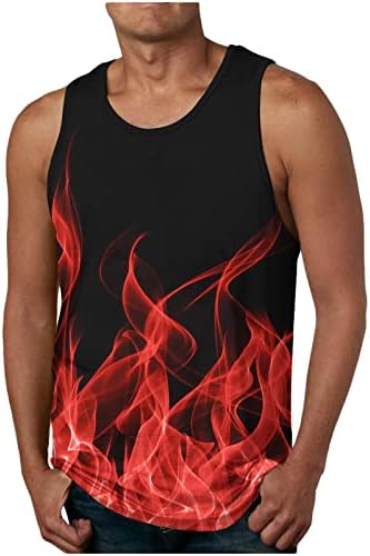 Cambkatl Men’s 3D Flame Print Workout Tank Top Bodybuilding Gym Fitness Sleeveless T-Shirts Pullover Crewneck Sports Vest post thumbnail image