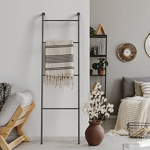 Blanket Ladder Decorative Towel Rack Holder for Bathroom, Wall Leaning Metal Drying Quilt Stand for Living Room Bedroom Farmhouse Home Decor, Gift for Women Mom Mother Her Wife – Black post thumbnail image