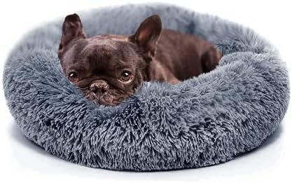 Small Calming Dogs Bed for Small Dogs Anti-Anxiety Machine Washable Fluffy Luxury Anti-Slip Waterproof Mute Base Warming Cozy Soft Pet Puppy Round Bed post thumbnail image