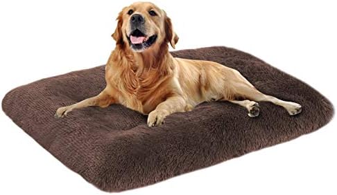 OXS Dog Bed Long Plush Pet Bed, Comfortable Faux Fur Washable Crate Mat for Jumbo Large Medium Dogs with Anti-Slip Backing post thumbnail image