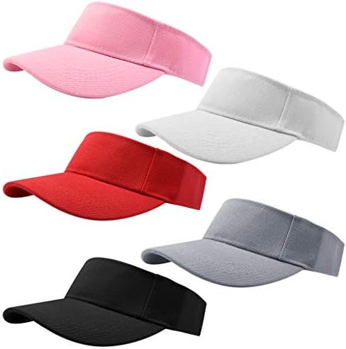 Marrywindix 5 Pieces Sport Wear Athletic Visor Sun Sports Visor Hat Visor Adjustable Cap for Women and Men post thumbnail image