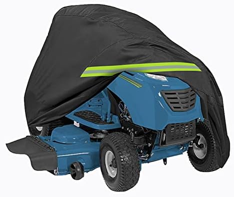 Riding Lawn Mower Cover Waterproof Heavy Duty Tractor Cover Fits Decks up to 54″, Universal Fit Outdoor Lawn Mower Covers with Drawstring Storage Bag (72″L x 54″W x 46″H) post thumbnail image