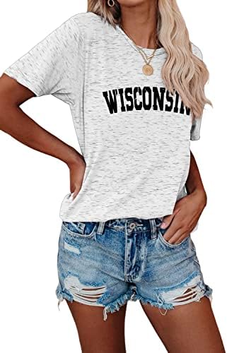 Women’s Wisconsin Pullover Sweatshirt Wisconsin Shirt Vintage Crew Neck Sweatshirt Long Sleeve Hockey Shirt Tops post thumbnail image