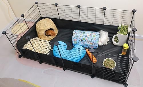 Eiiel Guinea Pig Cages for 2, 8 Sq Small Animal House,Hutch with Waterproof Plastic Bottom Liner, Indoor Habitat Cage,Playpen for Small Pet, Bunny, Turtle post thumbnail image