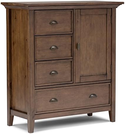 SIMPLIHOME Redmond SOLID WOOD 39 inch Wide Transitional Medium Storage Cabinet in Rustic Natural Aged Brown with 3 Small Drawers, 1 Large Drawer post thumbnail image